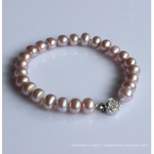 8-9mm Classic Natural Freshwater Pearl Bracelet (EB1538-1)